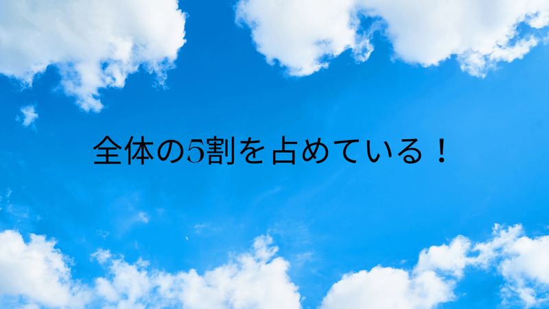 全体の5割を占めている！