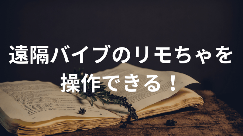 遠隔バイブのリモちゃを操作できる！