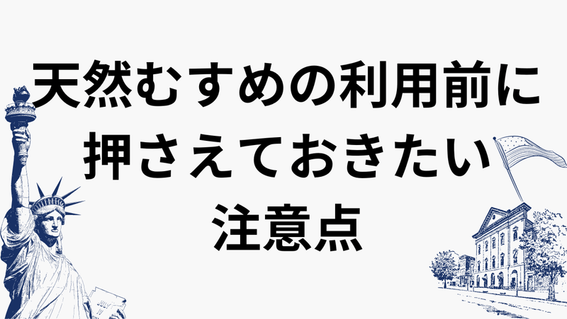 天然むすめの利用前に押さえておきたい注意点